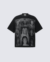 American Retro Studded Print Fashion T-Shirt
