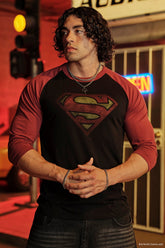 8072 - Superman 3/4 Raglan Shirts