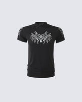 American Tribal Graphic Black Sports Tee