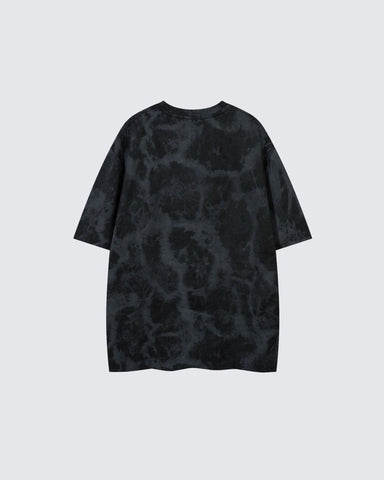 Tie-Dye Tribal Flame Graphic Oversized T-Shirt