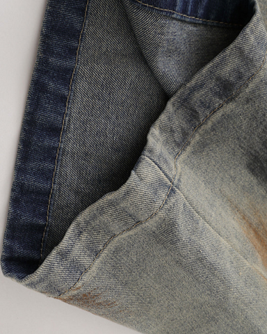 American Vintage Dirty Wash Loose Fit Denim Shorts