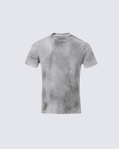 Vintage Fashion Niche Design Distressed T-Shirt
