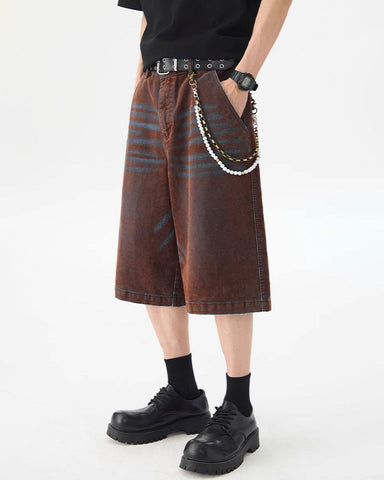 Brown Washed New Vintage Shorts