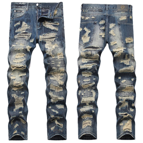 Mens Fashion Jeans damaged #027