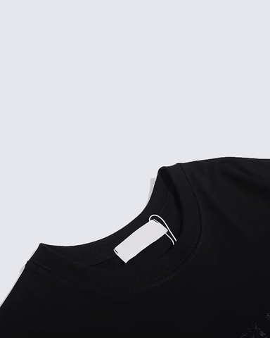 Gothic Chain Print Oversized Black T-Shirt