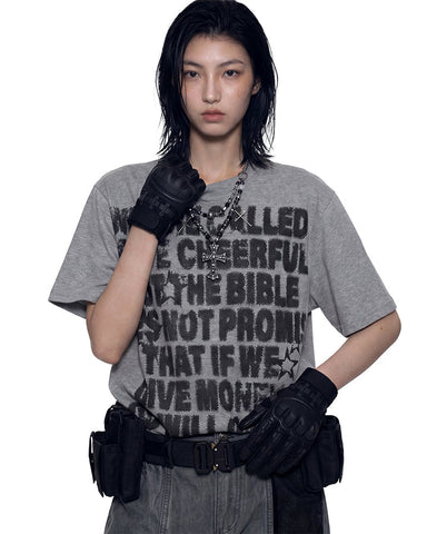 Hip-Hop Letter Print Short Sleeve T-Shirt New