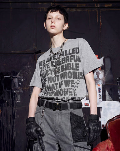 Hip-Hop Letter Print Short Sleeve T-Shirt New