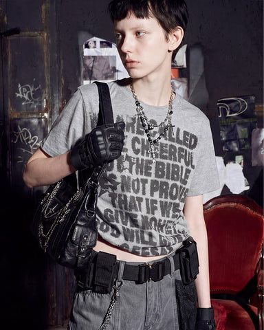 Hip-Hop Letter Print Short Sleeve T-Shirt New