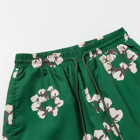 Denim Tears Shorts Yellow flower woven