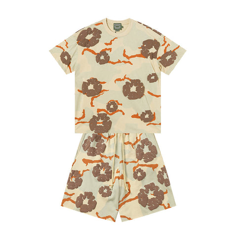 Denim Tears T shirt & Shorts 2 Piece Set Camouflage