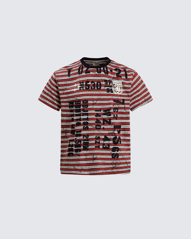 Graffiti Stripe Print T-Shirt