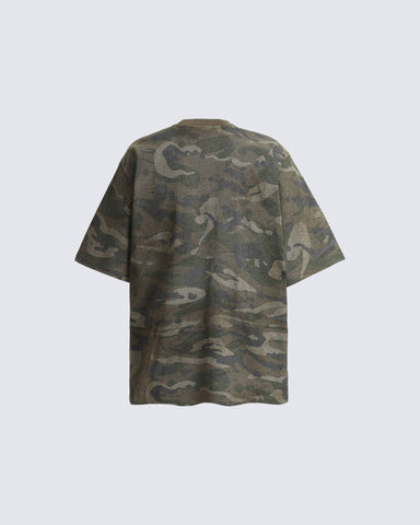 Distressed Patch Embroidered Short Sleeve T-Shirt
