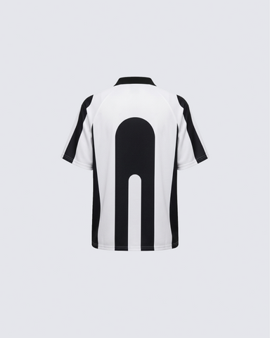 Graphic Striped Polo Jersey T-Shirt