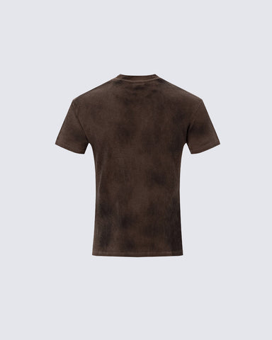 Vintage Fashion Niche Design Distressed T-Shirt