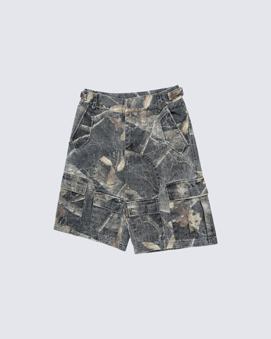 New Camo Utility Wide-Leg Shorts