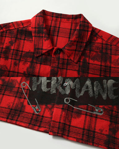 New American Red Plaid Print Shirt