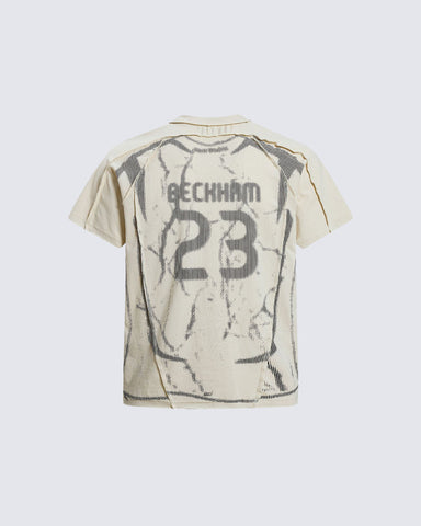 American Black Mesh Number Print Tee