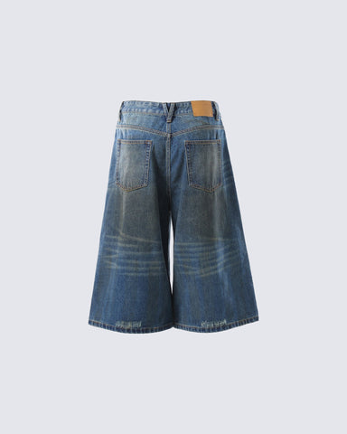 Vintage Washed Pleated Cat’s Whisker Denim Pants