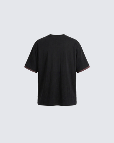 Vintage Washed Letter Print T-Shirt