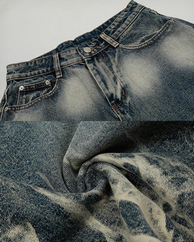 American New Flame Wash Seven-Length Shorts