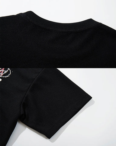 New Waffle Washed Statement T-Shirt