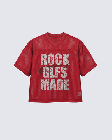 Retro Mesh Graphic Letter Sport Tee