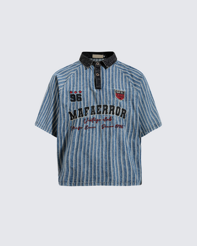 Vintage Striped Polo Shirt