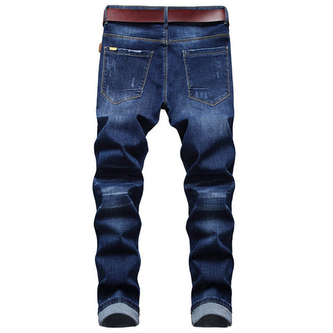 Mens Fashion Jeans Ripped D675#