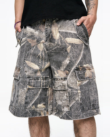 New Camo Utility Wide-Leg Shorts
