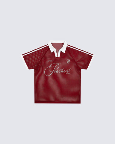 Vintage Mesh Number Graphic Polo Jersey Tee