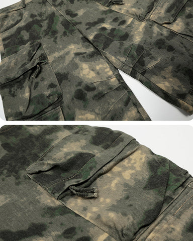 New Cotton Camouflage Cargo Seven-Quarter Shorts