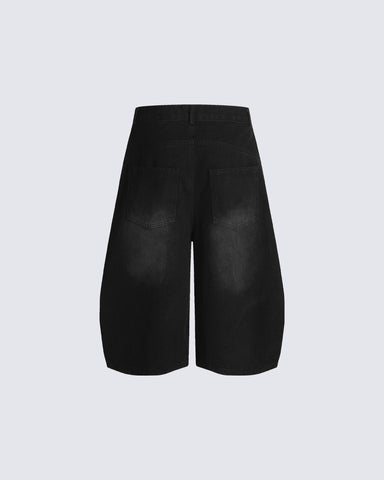 Side Stripe Panel Seven-Length Denim Pants