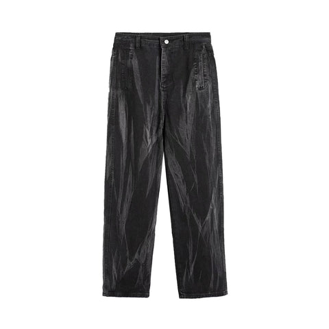 Men Jeans Hip Hop Tie-Dye Loose Wide-Leg Pants