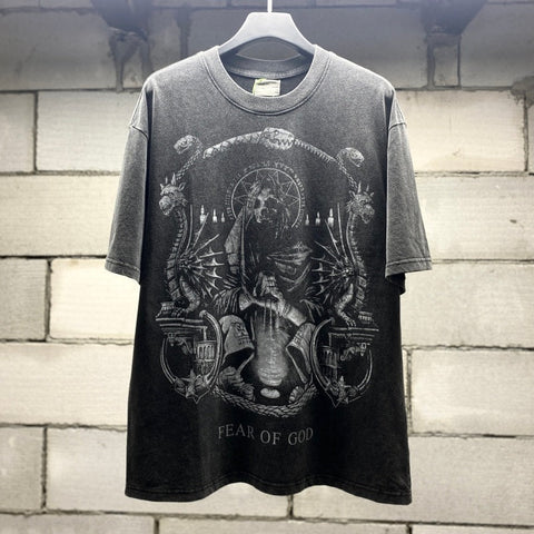Unisex Vintage T Shirts Heavyweight distressed wash