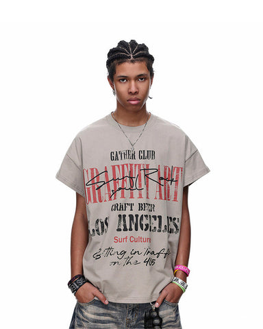 Graphic Letter Print Street Casual T Shirt