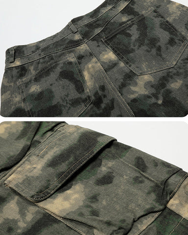 New Cotton Camouflage Cargo Seven-Quarter Shorts