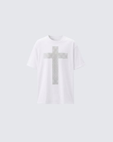 Vintage Cross Rhinestone Black Short Sleeve T-Shirt