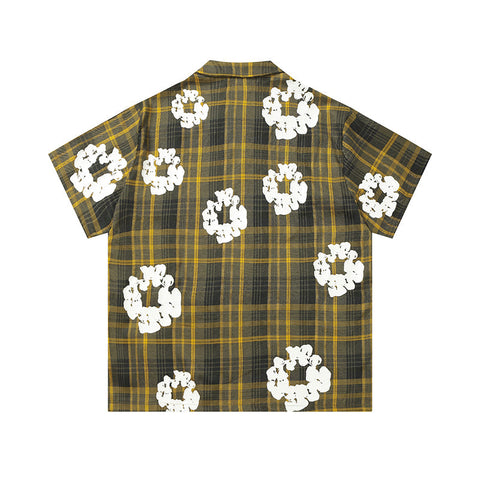 Denim Tears Shirt Kapok Plaid Short Sleeve Shirt