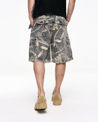 New Camo Utility Wide-Leg Shorts
