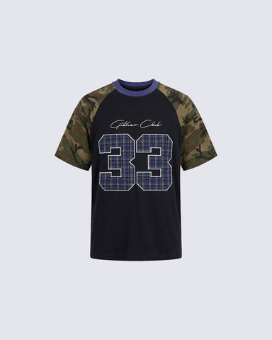 Vintage Camo Raglan T-Shirt New