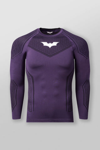 8004 - Batman Compression Longsleeves - Purple Limited Edition - APP ONLY