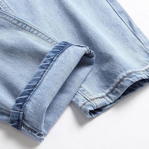 Mens Fashion Jeans Ripped D667#