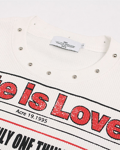 Studded Newspaper Graphic Tee