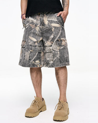 New Camo Utility Wide-Leg Shorts
