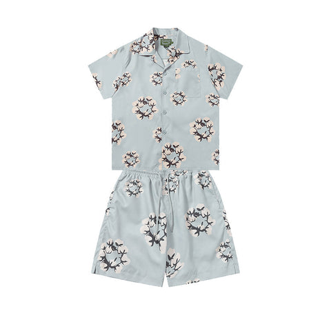 Denim Tears T shirt & Shorts 2 Piece Set Button cardigan woven