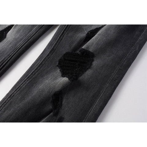 KSUBI Jeans Slim Fit Casual Ripped Jeans