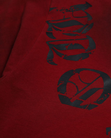 Vintage Washed Cross Graphic Burgundy Shirt