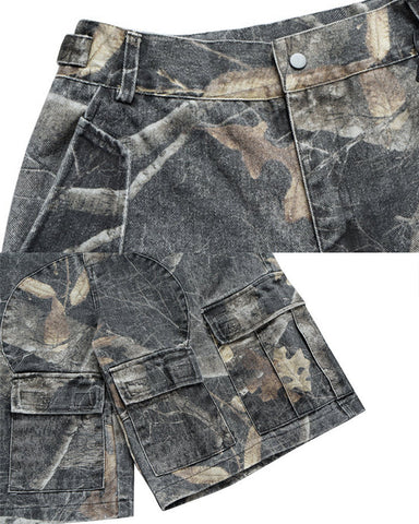 New Camo Utility Wide-Leg Shorts