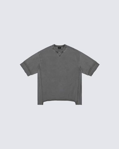 Oversized Vintage-Wash T-shirt - Gray