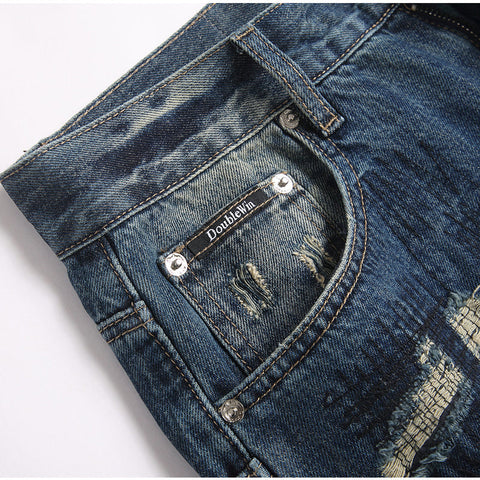 Mens Fashion Jeans damaged #027